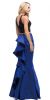 Short Top Long Ruffled Back Skirt Two Piece Prom Dress back in Royal Blue